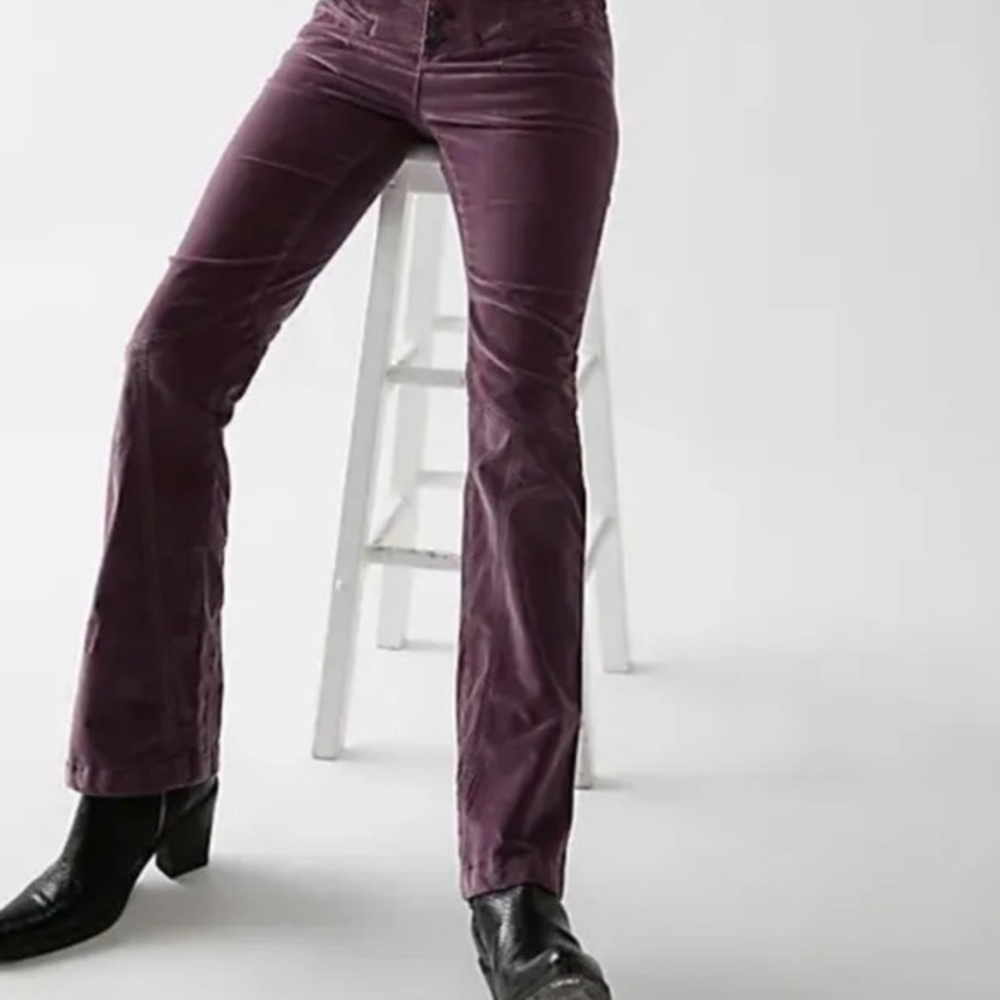Free People Purple Corduroy Pants